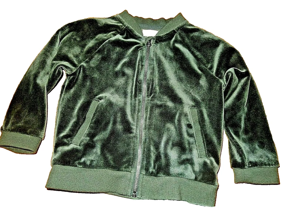 Conjunto de sudadera de terciopelo verde 3H LN 18-24M GYMBOREE 2 piezas sudadera chaqueta y pantalones Foto 2 de 4
