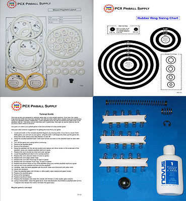 1975 Bally Wizard! Pinball Tune-up Kit - Includes Rubber Ring Kit