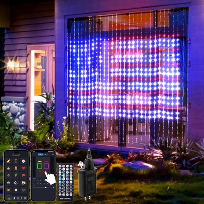 Dynamic Smart RGB Curtain String Lights - 16 Million Colors & Easy App Control