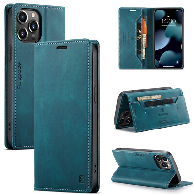 Flip Leather Wallet Credit Card Holder Magnetic Case Cover For iPhone/Samsung