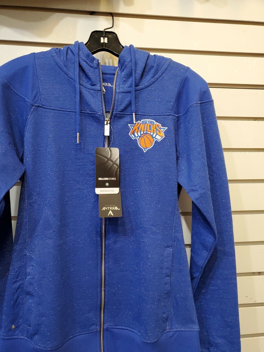 Antigua New York Knicks Women's Lineup Tri-Blend French Terry Full-Zip med