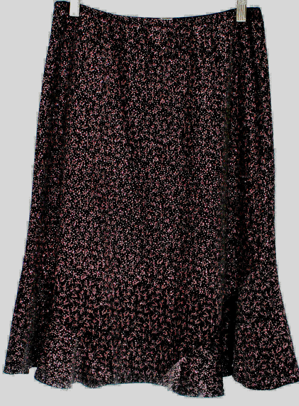 Notations Black w/Pink Glitter Pattern Velvet Mid… - image 1