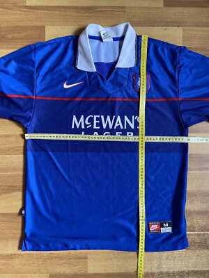 GLASGOW RANGERS 1997 1998 HOME FOOTBALL SHIRT SOCCER JERSEY NIKE