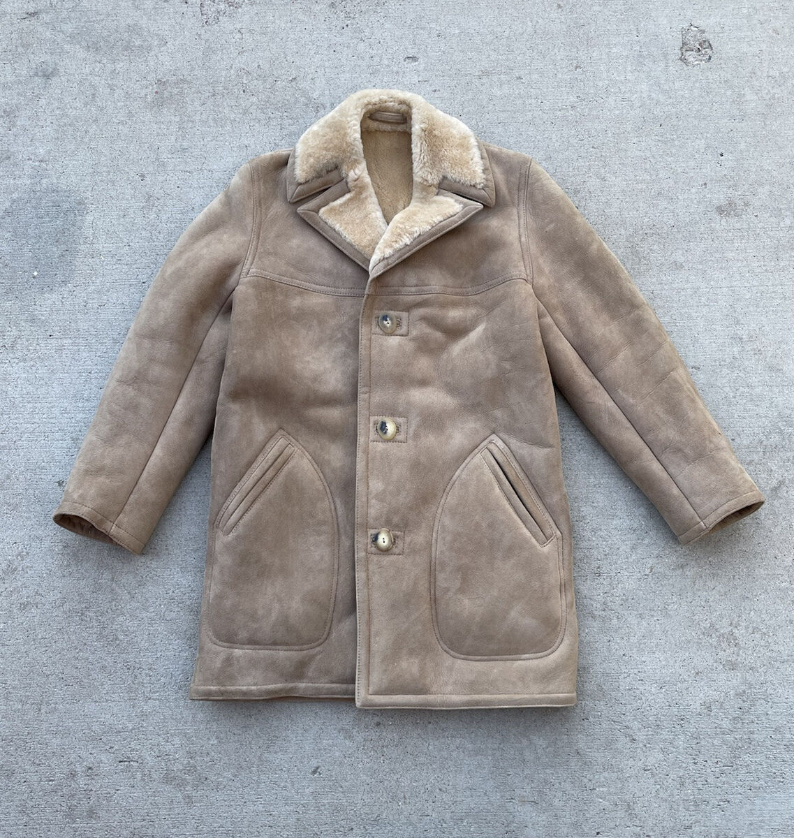 Sawyer of Napa Shearling Jacket Genuine Leather Suede Parka Sawyer of Napa Shearling Jacket Genuine Leather Suede Parka