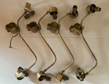 Suite de 4 appliques double diabolo en laiton doré pour TUBE 50's Biny ...