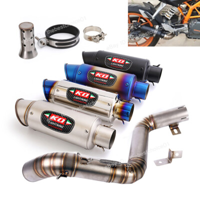 Exhaust Mid Link Pipe Motorcycle Muffler Tip Modified For Duke 200 390 2012-2016