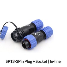 SP13 Waterproof IP68 Inline Aviation Connector Plug and Socket 2/3/4/5/6/7/9 Pin