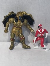 Bandai 1994 MMPR Sword Slashing Goldar With One Red Power Ranger 2000