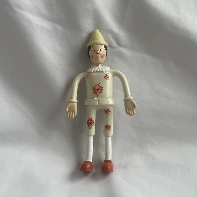 Vintage 2002 McDonald's Pinocchio Bendable Figure Miramax Movie Toy Growing Nose