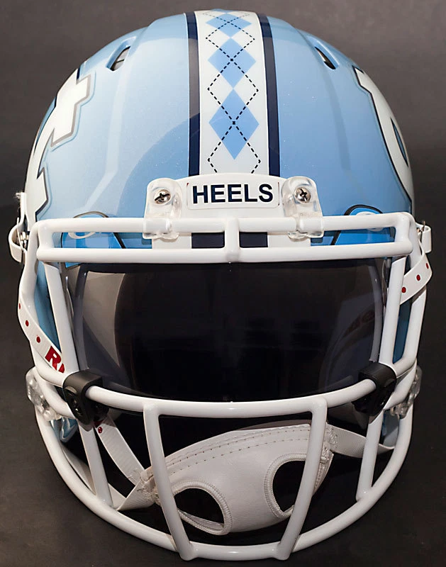 *CUSTOM* NORTH CAROLINA TAR HEELS UNC NCAA Riddell SPEED Replica Football Helmet - Image 3 of 4