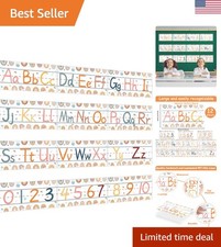 Stylish Boho Alphabet Bulletin Board Strips for Preschool  Homeschool Use