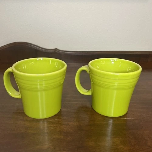 Fiesta Ware Set Of 2 Lemongrass 15oz Tapered Coffee Mug
