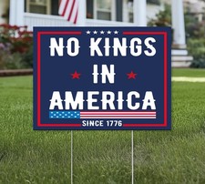 No Kings In America Yard Sign Resist Political Protest Freedom