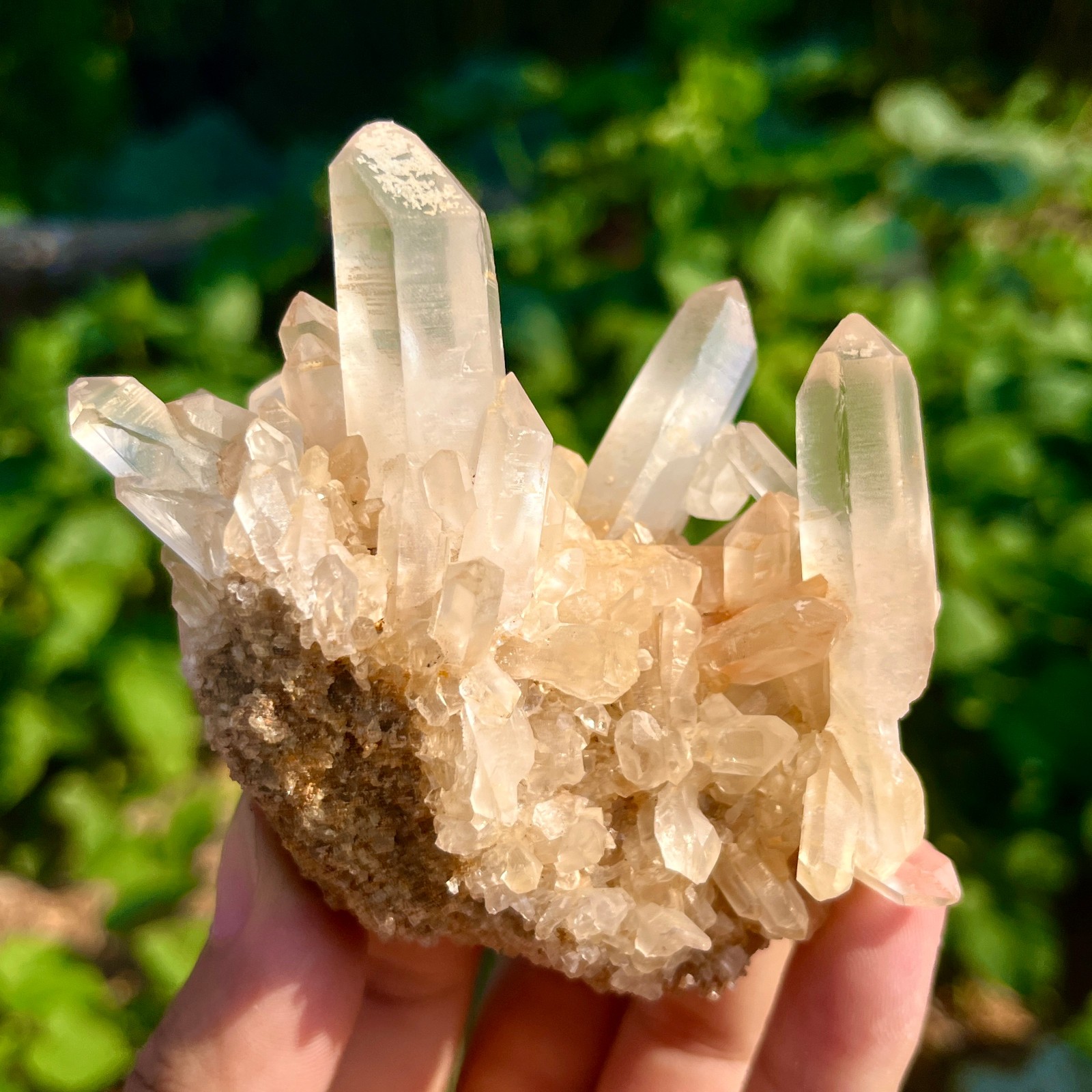 184G A+++Natural white Crystal Himalayan quartz cluster /mineralsls