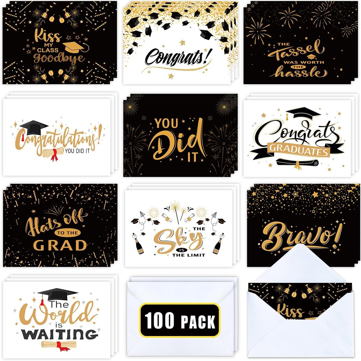 grad card pack Custom Pink Graduation 2024 Multi-Pack Greeting Cards (5-Pack) – PNK  Boutique