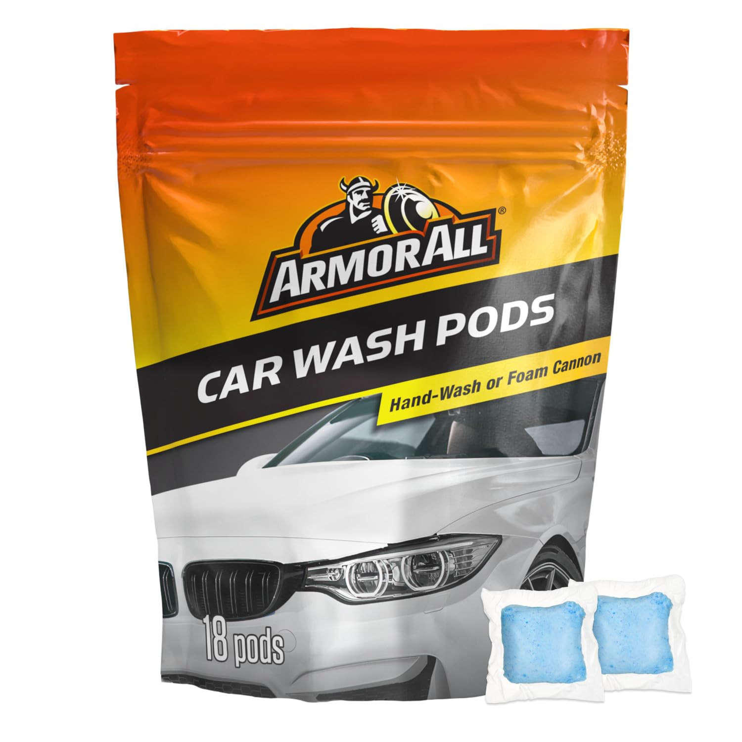 Armor All Car Wash Pods 18 Count pH Balanced Convenient Cleaning Solution