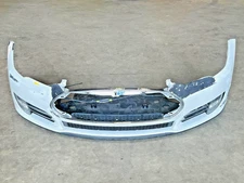 ⭐2012-2016 TESLA MODEL S COMPLETE FRONT BUMPER COVER W/O PDC WHITE OEM LOT2597