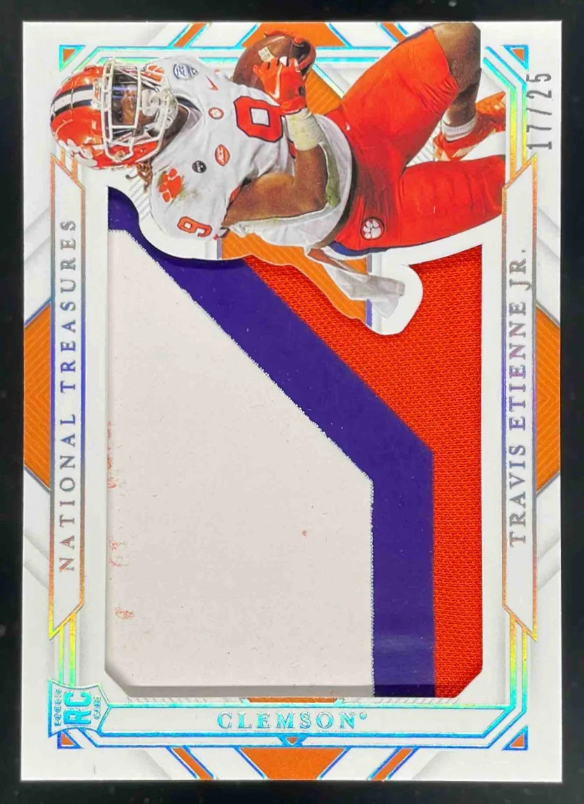 Travis Etienne Panini National Treasures Collegiate Rookie Silhouettes Memorabilia #RS13 Silver