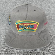 Mitchell Ness San Antonio Spurs Gray NBA Snapback Hat Cap OSFM