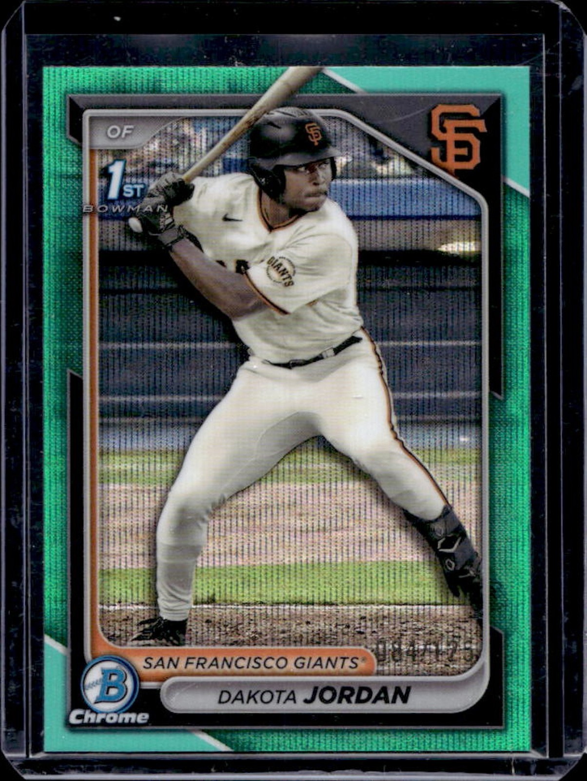 2024 Bowman Draft Dakota Jordan Chrome Aqua Wave Refractor 1st #84/125