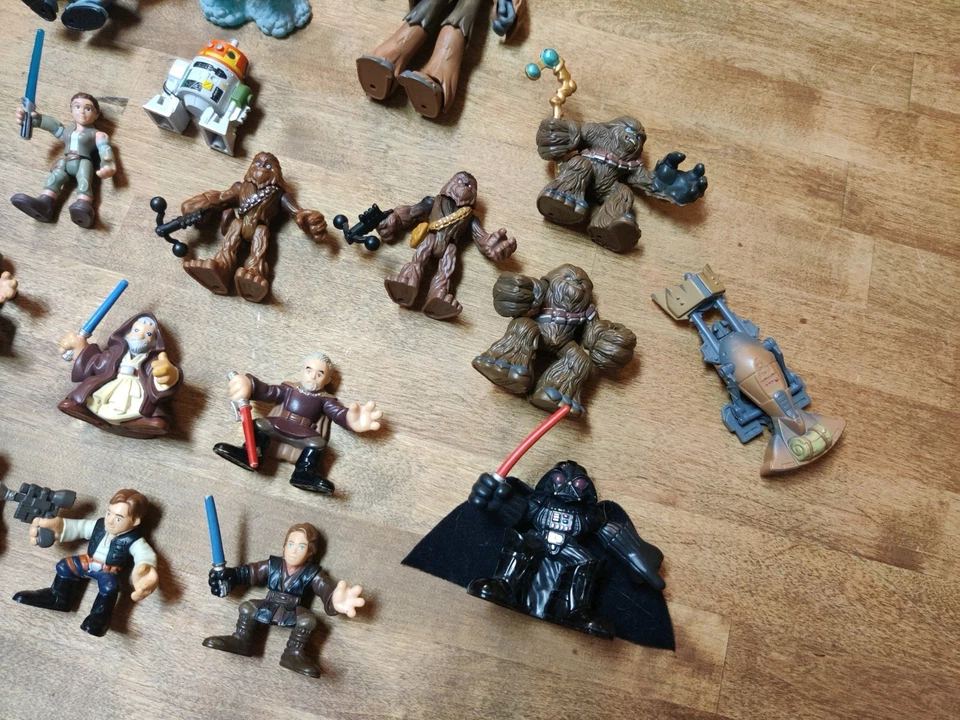 Play Skool Hasbro Star Wars Galactic Heroes Lote de (24): Chewbacca, Luke, Darth Foto 3 de 4