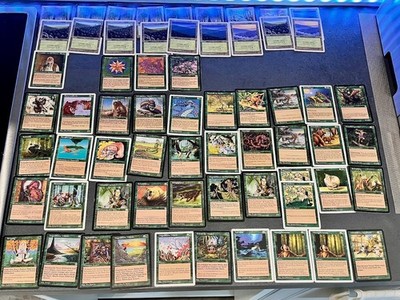   63x Magic The Gathering Wald ( Forest ) Karte Deutsch (1993 1997) Set 