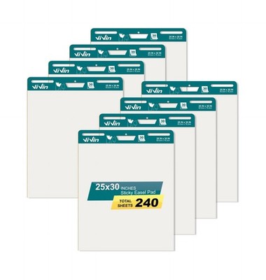 ViVin Super Sticky Easel Pad, 25 x 30 Inches Flip Chart Paper for Teachers, L...