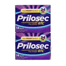 2PK Prilosec OTC Omeprazole Acid Reducer & Heartburn Medicine 14Ct EXP 11/2025+