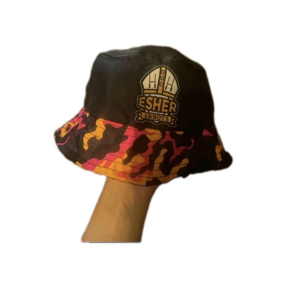 reversible Bucket hat adults pink black Festival holiday sun hat