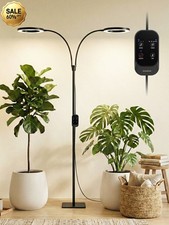 Grow Light for Indoor Plants Full Spectrum LED Dual-Head with 3/6/12/16H Timer