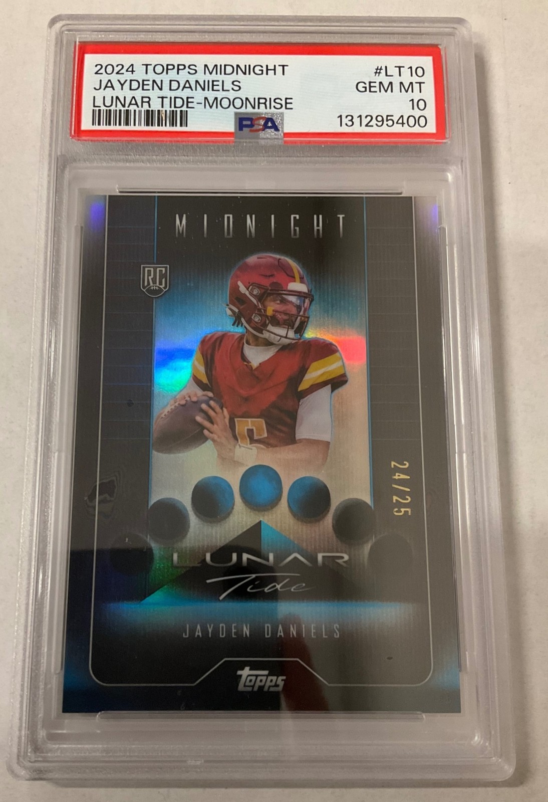 Jayden Daniels Topps Midnight Lunar Tide #LT10 Moonrise
