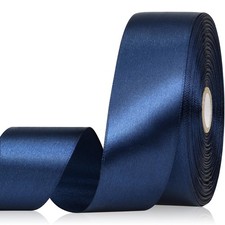 Navy Blue Satin Ribbon 11/2 Inch x 60 Yards Gift Wrapping Floral Fabric Craft