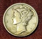 1945-S Mercury Dime 90% Silver, Free Shipping