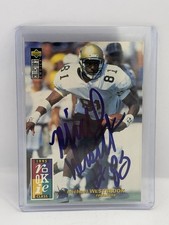 1995 Upper Deck Collectors Choice Michael Westbrook On Card Rookie Auto RC. rookie card picture