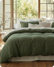 100 Muslin Cotton Duvet Cover King Size - Ultra-Soft Gauze Duvet Cover,