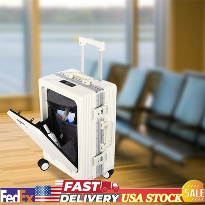 20'' Front Opening Suitcase Boarding Cabin Suitcase Trolley Board Case Hard Shell