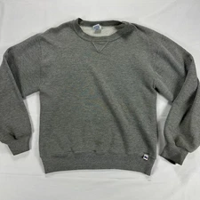 Russell Athletic Crewneck Sweatshirt Gray Mens Small Vintage Style Basic