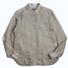 MARGARET HOWELL MHL. Cotton Silk Stripe Shirt Size 2 Made In Japan
