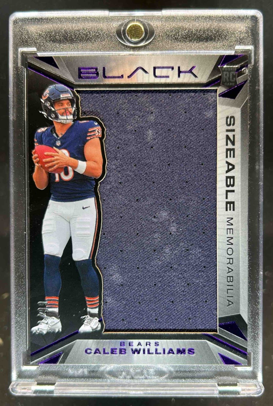 Caleb Williams Panini Black Sizeable Rookie Memorabilia #SRCWS Royal