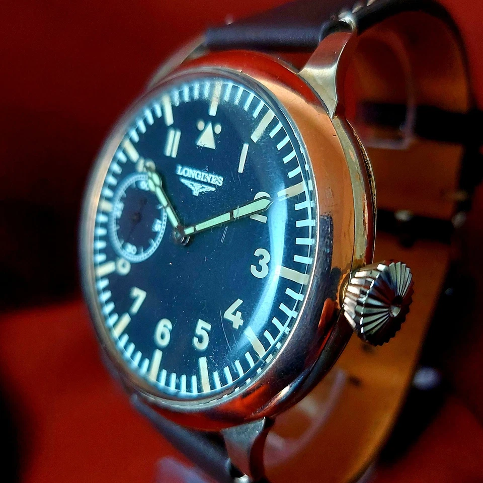 Reloj Longines Vintage Suizo Estilo Militar Coleccionable Reloj de Matrimonio Reparado Foto 3 de 4