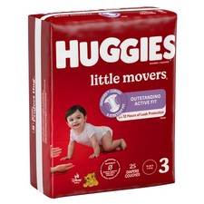 Huggies Little Movers Baby Baby Diaper Size 3 16 to 28 lbs. 49678 25 Ct