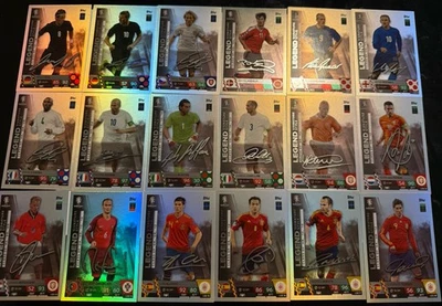 Euro 2024 Match Attax Full Set Of 18 Signature Style Legend Signed Cards