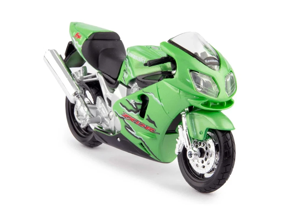 Kawasaki Ninja ZX-12R verde - modellino motocicletta Maisto Scala 1:18 - Immagine 4 di 4