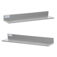 Hally Stainless Steel Wall Shelf 8.6 x 30 Inches 58 lb, NSF Commercial Heavy ...