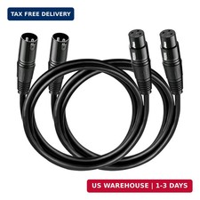 XLR Cable, 3ft 2 Pack Microphone Cable, XLR Male to Female Balanced Microphone C