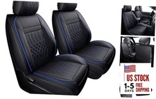 Tacoma Seat Covers Compatible with Tacoma 2005-2024 2 PCS Front/Black-Blue
