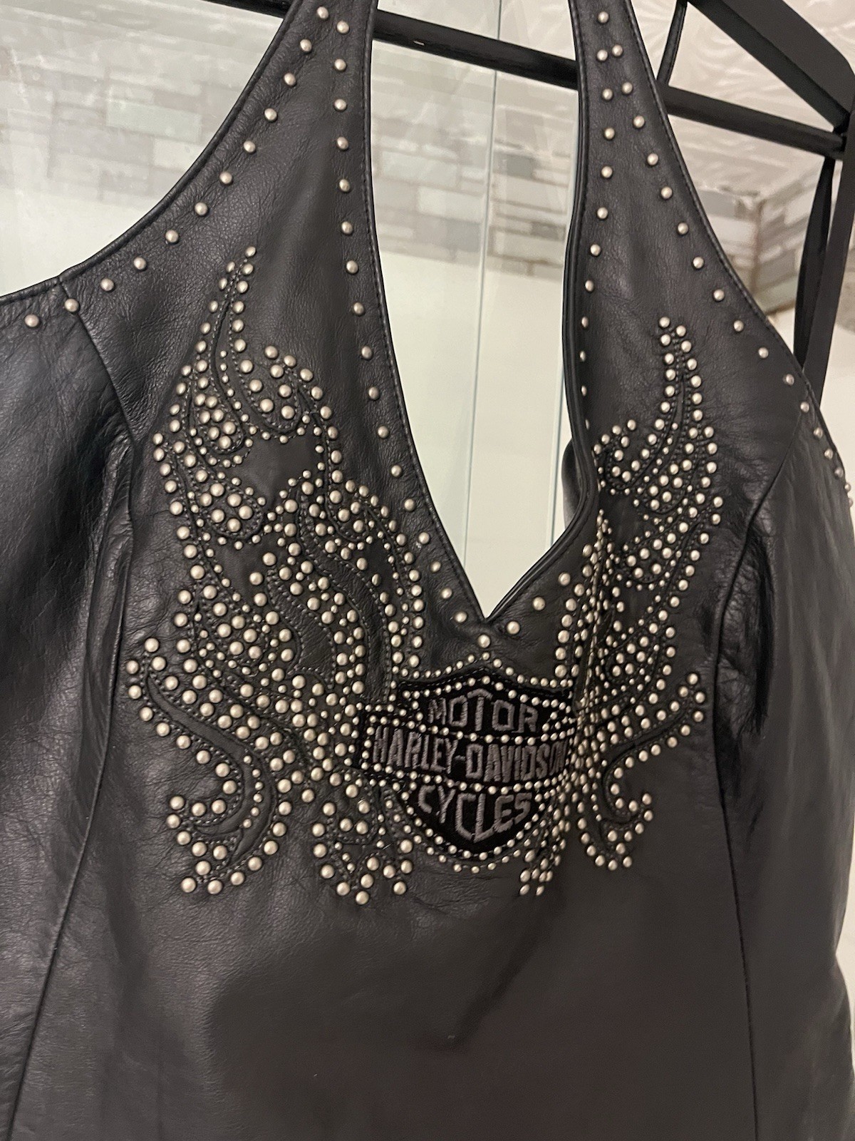 Leathers Women’s Harley Davidson Top with Pearl Design Size Medium
