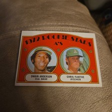 1972 Topps Rookie Stars Dwain Anderson / Chris Floethe RC #268 Oakland Athletics