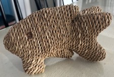 Wicker Rattan Fish Beach Coastal Nautical Hom...