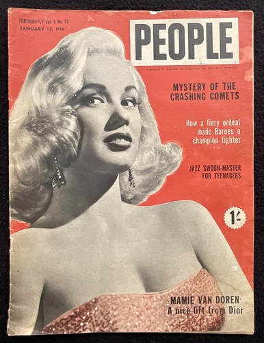 PEOPLE - 1955, No.23, MAMIE VAN DOREN vs MARILYN MONROE, 48 pages, Australia.